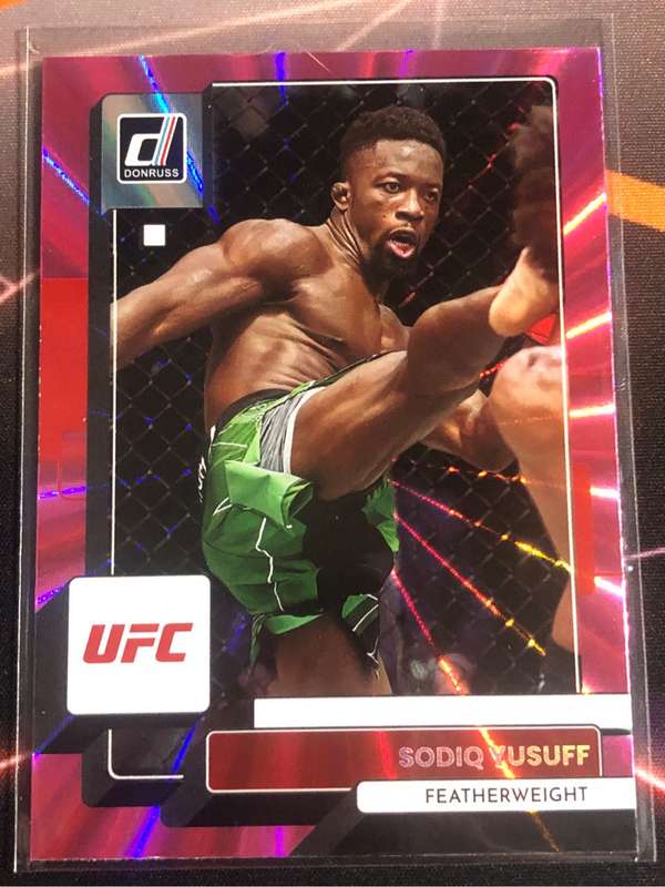 Sodiq Yusuff PINK Laser Super RARE Donruss REDEMPTION 2023 UFC trading card