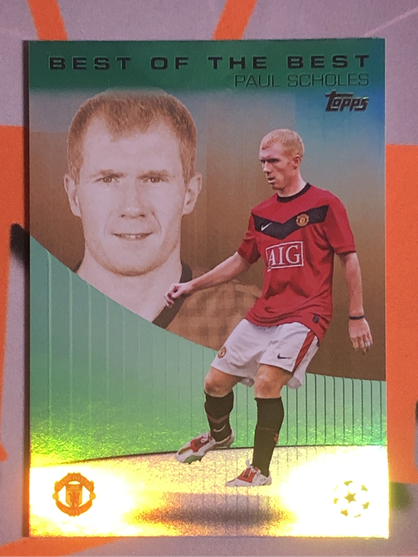 Paul Scholes NUMBERED out of 75 Topps soccer trading card 