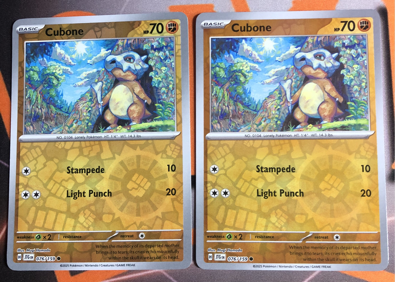 Cubone Reverse Holo Journey Together Pokémon trading card 