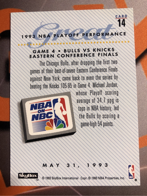 Michael Jordan 1993 Skybox NBA Basketball trading card