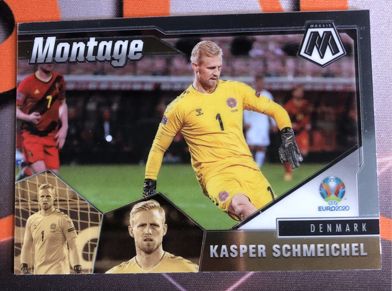 Kasper Schmeichel Montage Euros 2020 soccer trading card