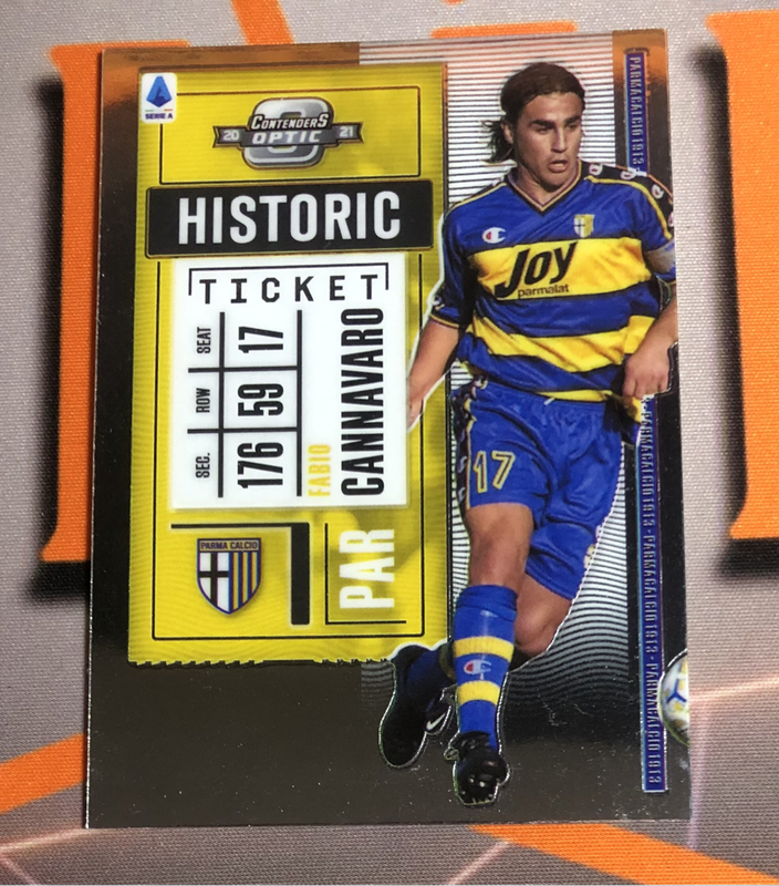 Par Cannavaro HISTORIC ticket Very RARE Soccer trading card