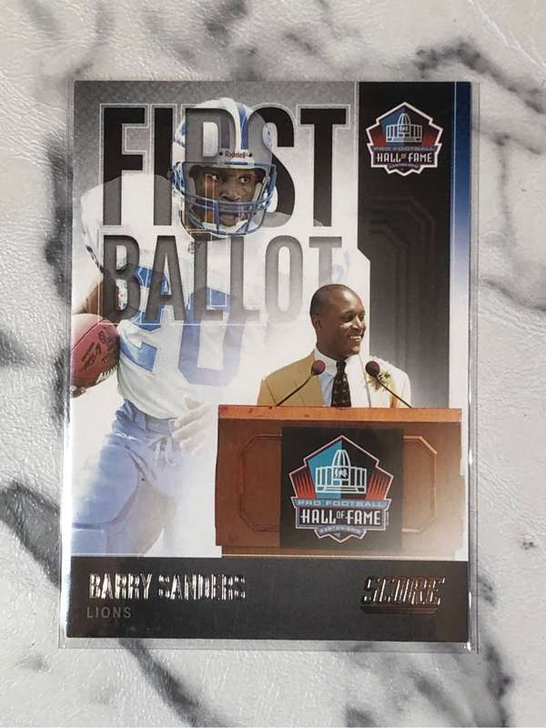 Barry Sanders SCORE First Ballot 2022 American Football trading card