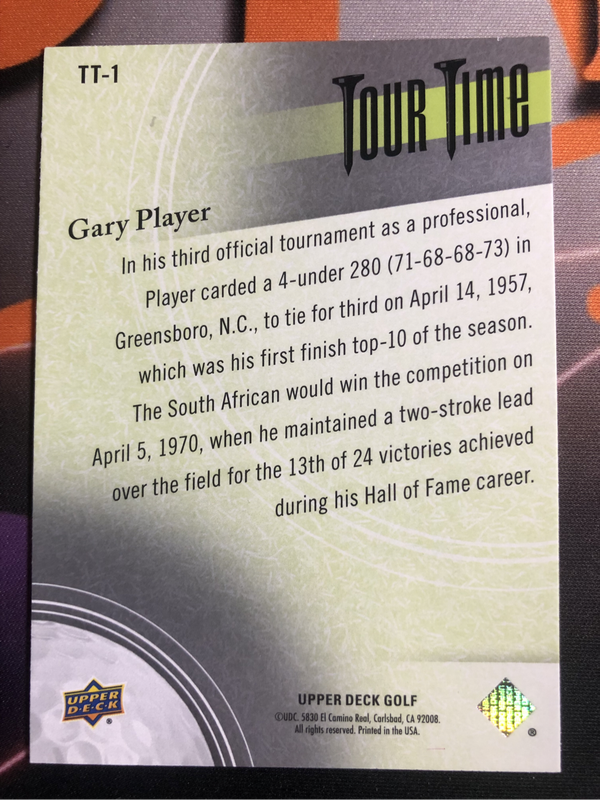 Gary player RARE Tour time Upper deck Golf trading card