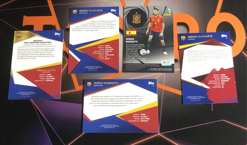 Sergio Busquets DISCOUNTED Rare BUNDLE of 5 Soccer trading cards