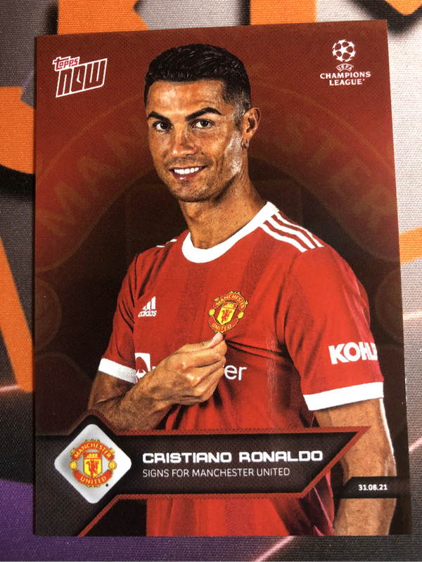 Cristiano Ronaldo Topps NOW CR7  Signing for Man United 2021 Soccer trading card