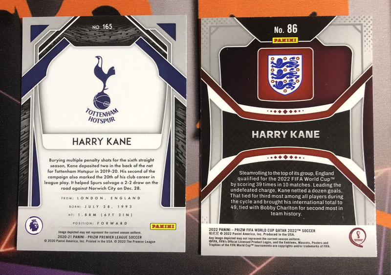 Harry Kane BUNDLE of 2 rare DISCOUNTED Soccer trading cards