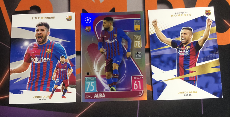Jordi Alba BUNDLE of 3 RARE soccer trading cards 