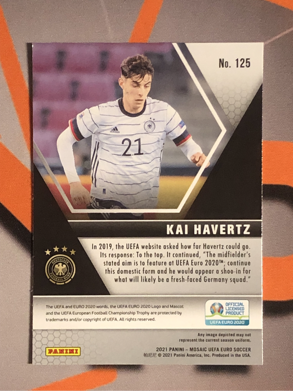 Kai Havertz 2020 Euro Mosaic Soccer trading card
