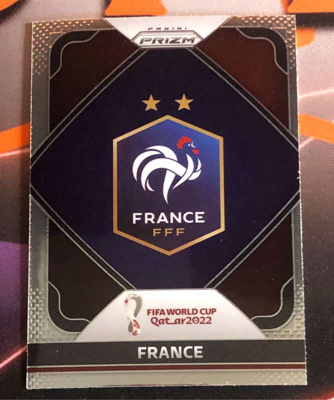 France Emblem  World Cup Prizm 2022 soccer trading card