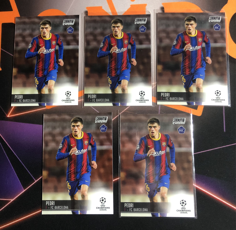 Pedri ROOKIE 2020 Topps soccer trading card