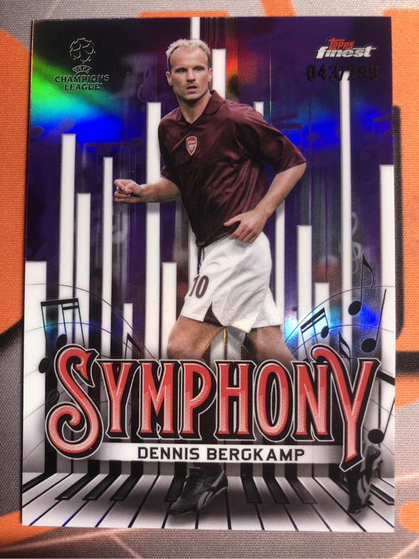Dennis Bergkamp Numbered out of 299 NEW Symphony Topps Finest 2025 soccer trading card