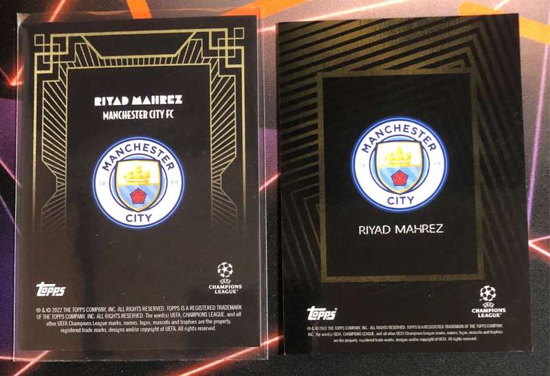 Riyad Mahrez BUNDLE of 2 soccer trading cards