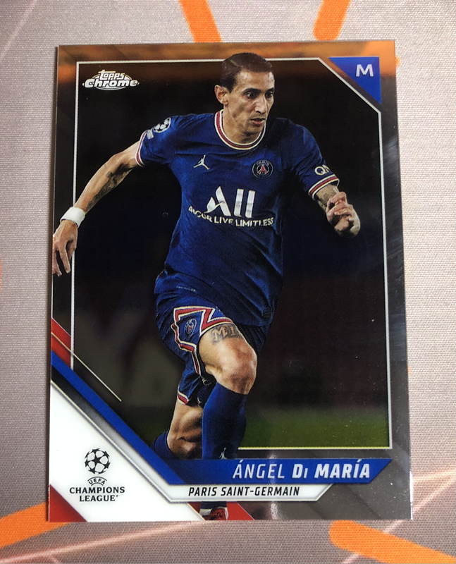 Angel Di Maria Topps chrome 2022 soccer trading card