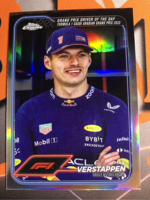 Max Verstappen REFRACTOR Topps chrome F1 trading card 