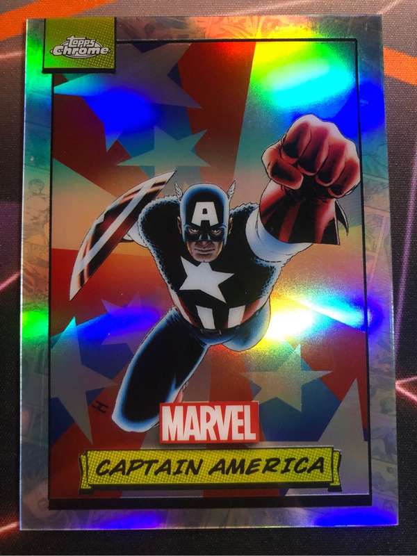 Captain America  REFRACTOR Topps Chrome 2024 Marvel Trading card