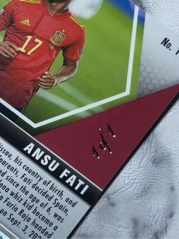 Ansu Fati 1 of 1 BLACK circles Mosaic euros 2020 soccer trading card