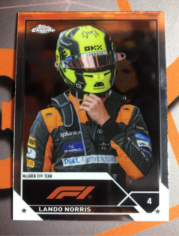 Lando Norris RARE Formula One 2024 F1 Topps Chrome trading card