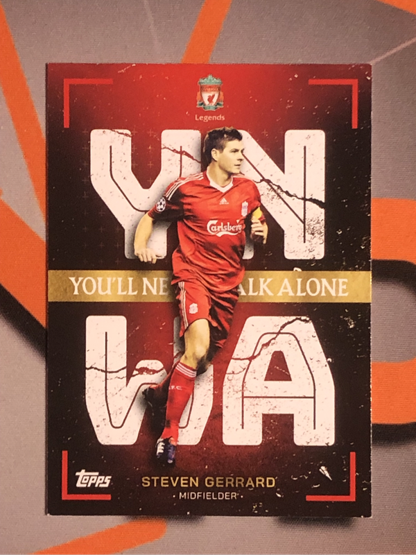 Steven Gerrard RARE YNWA Topps 2023 soccer trading card