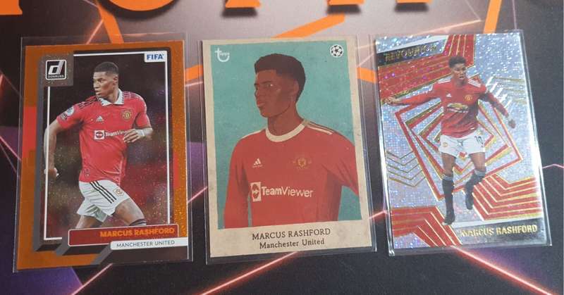 Marcus Rashford RARE lot of 3 parallel premium hobby cards