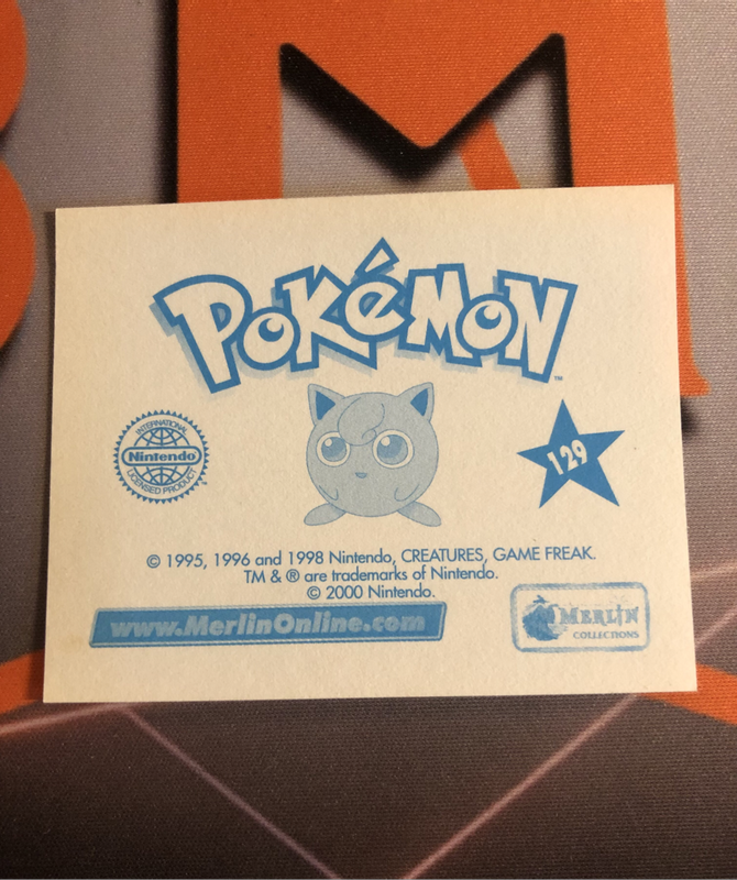 Blastoise Pokemon Topps Merlin sticker  Unstuck Near mint condition