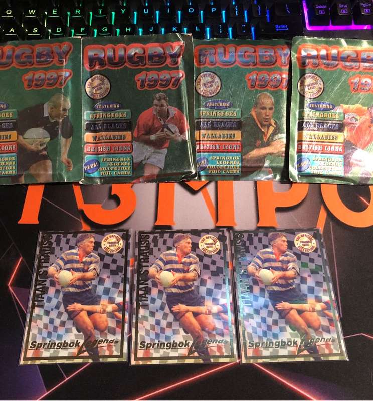 Tiaan Strauss Springbok Legends 1997 Rugby trading card
