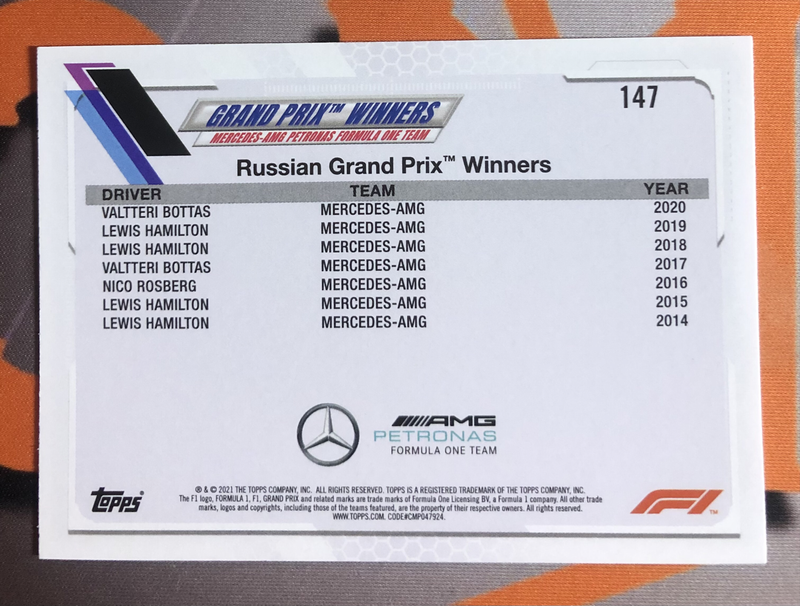 Lewis Hamilton RARE Formula One 2021 F1 Topps Chrome trading card