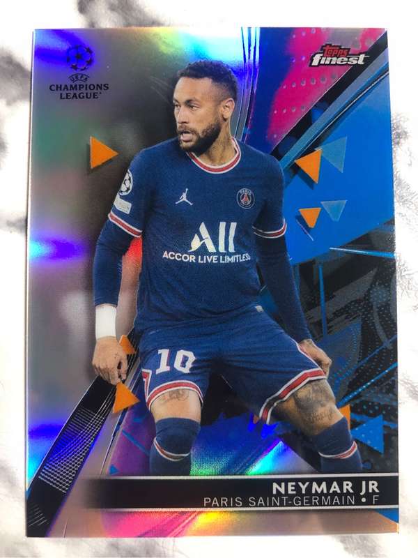 Neymar Jnr Topps Finest REFRACTOR 2022 Soccer trading card