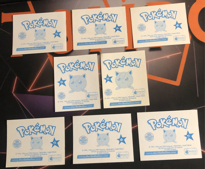 Squirtle Gang BUNDLE of 8 RARE Pokemon Topps Merlin 2000 stickers  Near mint unstuck condition