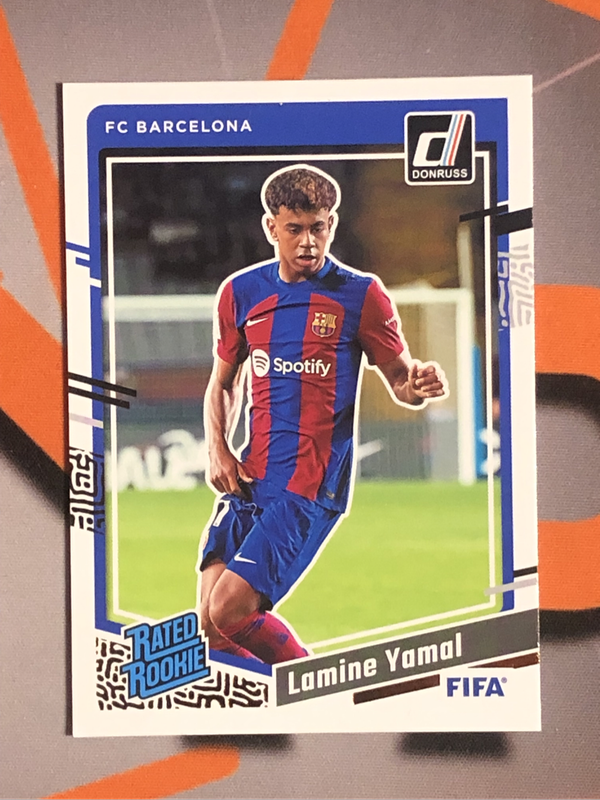 Lamine Yamal Rated ROOKIE 2023 Donruss Soccer trading card