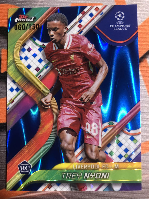 Trey Nyoni Rookie 18 year old NUMBERED out of 150 NEW Topps Finest 2025 soccer trading card