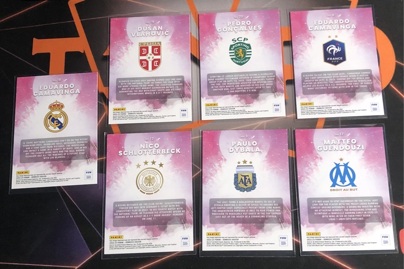 Rare BUNDLE of 7 Zero Gravity Donruss 2022 Soccer trading cards