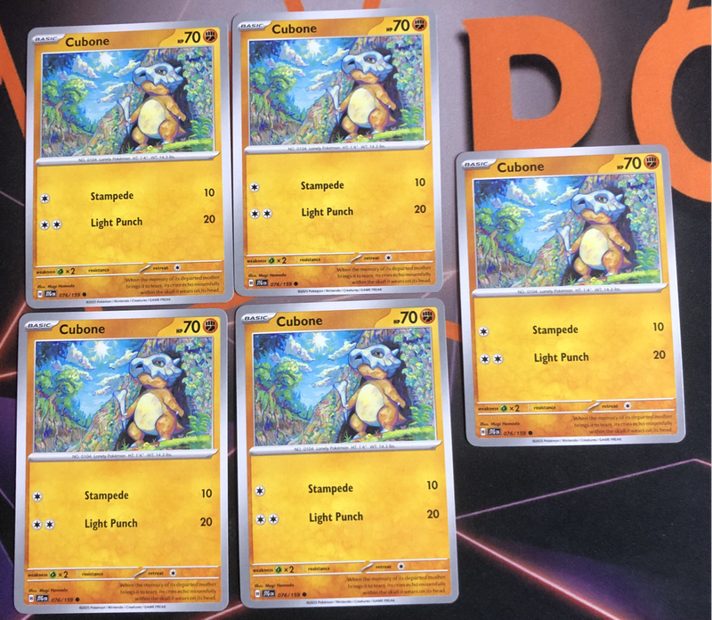 Cubone COMMON Journey Together Pokémon trading card 