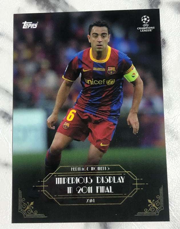 Xavi Heritage Moments Topps Deco Soccer trading card
