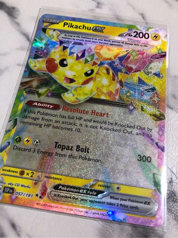 Pikachu EX 057/191 Surging Sparks Pokémon trading card
