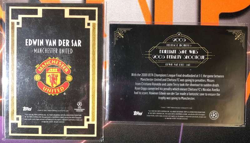 Edwin Van Der Sar 2021 Topps Deco LOT OF 2 SOCCER TRADING CARDS