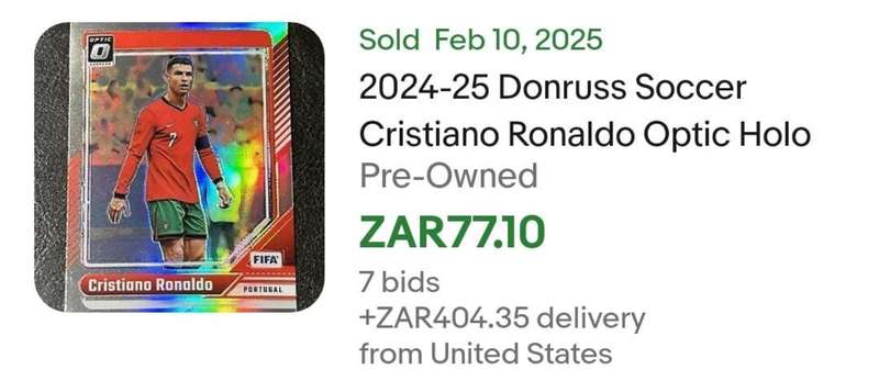 Cristiano Ronaldo REFRACTOR Donruss NEW Premium 2024-2025 Soccer trading card