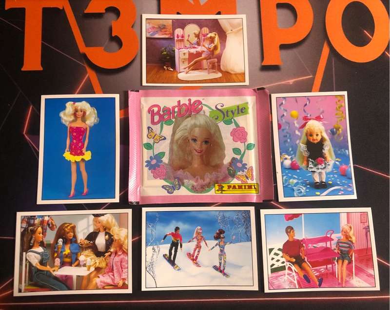 1995 BARBIE de Mattel Very RARE UNOPENED box of 6 Panini UNOPENED stickers packs