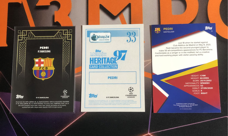 Pedri RARE Bundle of 3 soccer trading cards