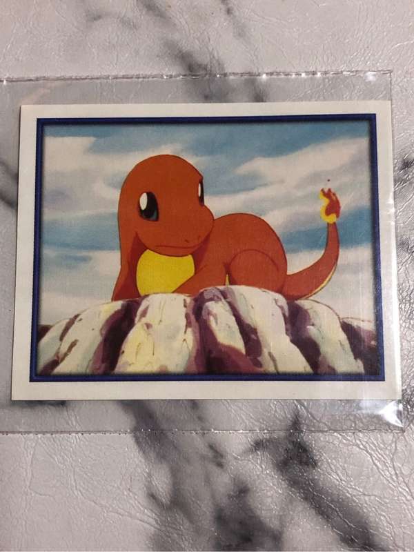 Charmander Very RARE Unstuck Pokemon sticker #77 Topps Merlin 2000