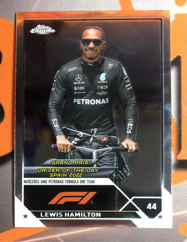 Lewis Hamilton RARE Formula One 2023 F1 Topps Chrome trading card