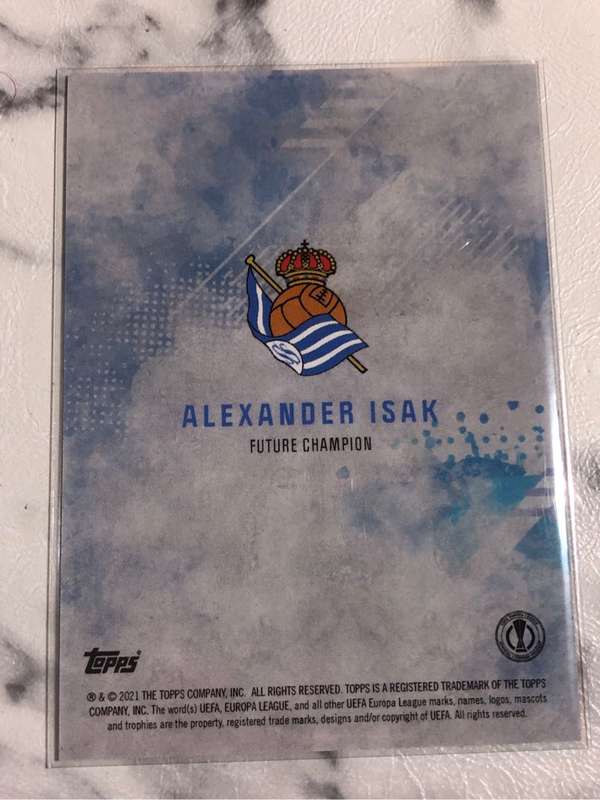 Aleksander Isak FUTURE CHAMPIONS Topps 2022 Soccer trading card
