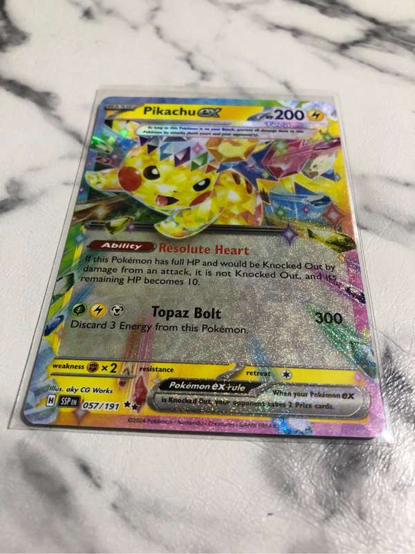 Pikachu EX 057/191 Surging Sparks Pokémon trading card