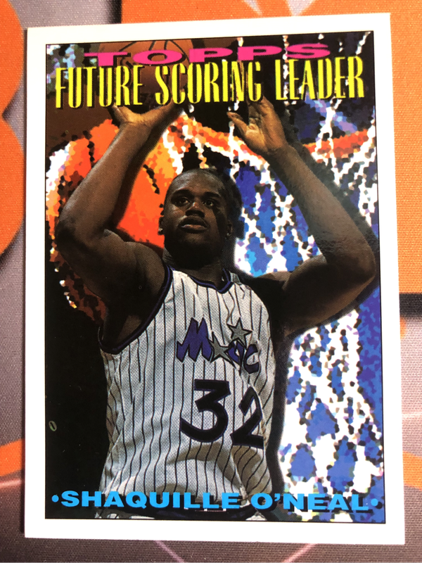 Shaquille Oneal Topps Future Scoring Leader team 1994 NBA basketball trading card