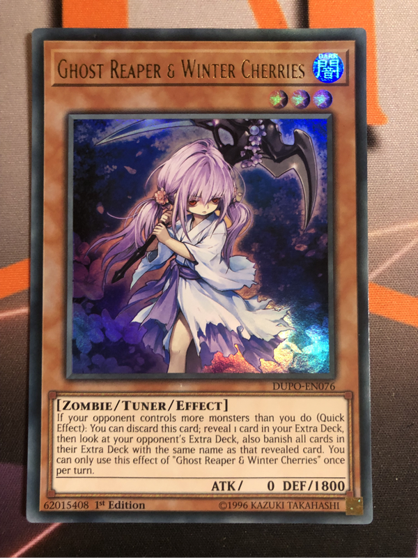 Ghost Reaper & Winter Cherries DUPO-EN076 Yugioh h trading card