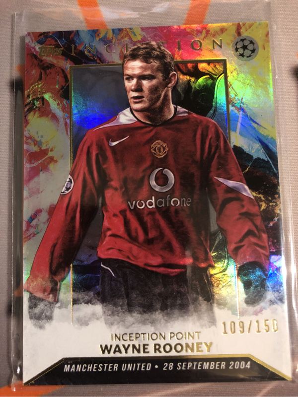 Wayne Rooney Rare NUMBERED out of 150 Inception Topps 2024 Soccer trading card