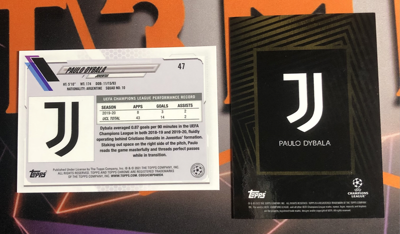 Paulo Dybala BUNDLE of 2 rare DISCOUNTED Soccer trading cards