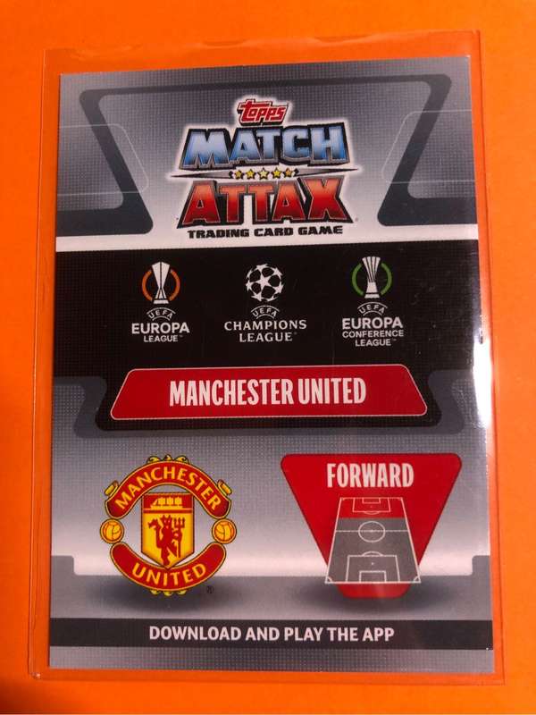 Marcus Rashford 100 CLUB Match Attax 21/22 Soccer trading card
