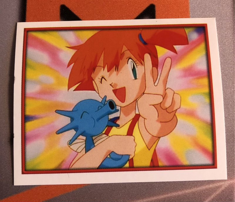 Misty RARE Pokemon Topps Merlin 2000 sticker  Near mint unstuck condition