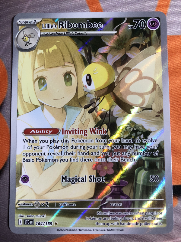 Lillies Ribombee 164/159 Journey together SV09 Pokémon trading card 